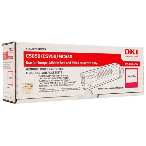 Image of Oki Toner Cartridge For C5850/c5950 Colour Printers (magenta)