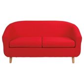 Retro Fabric Tub Sofa Red