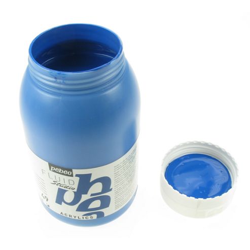 Image of Pebeo Studio Fluid Acrylic 1l - Primary Cyan