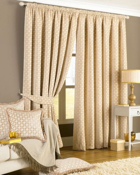 Image of Belmont Ready Made Lined Curtains - Beige