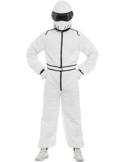 Image of White Race Suit And Helmet Standard