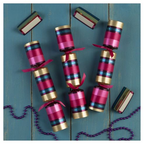 Image of Tesco Ribbon And Stripe Dinner Party Crackers, 6 Pack