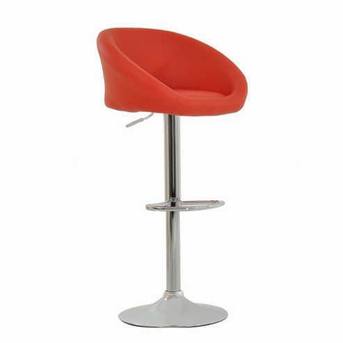 Image of Venus Red Faux Leather Bar Stool