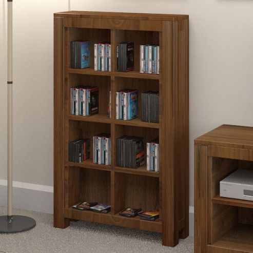 Image of Baumhaus Mayan Walnut Open Dvd/cd Storage Rack