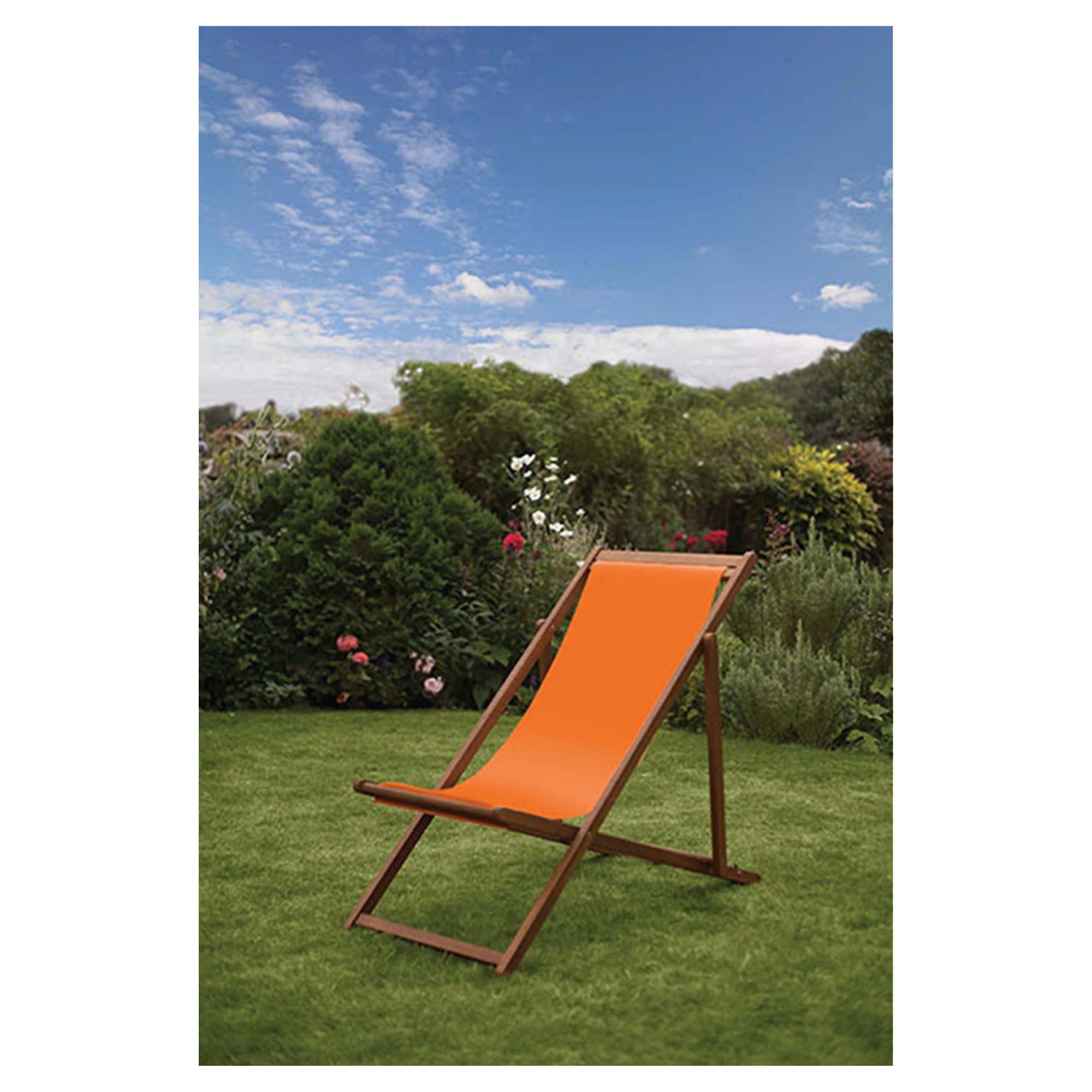 Windsor Wooden Deck Chair Burnt Orange Gables and Gardens