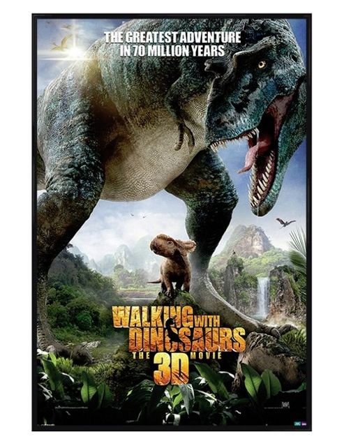 Image of Gloss Black Framed Walking With Dinosaurs The Greatest Adventure Poster