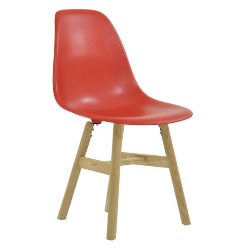 Image of Frw Dining Chair Red Natural Leg