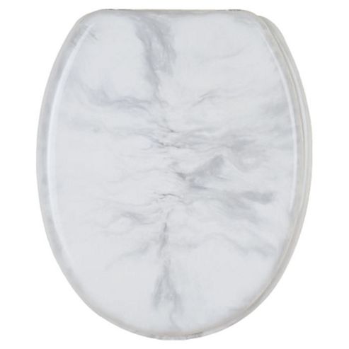 Image of Sanwood Marmor Toilet Seat In White And Grey