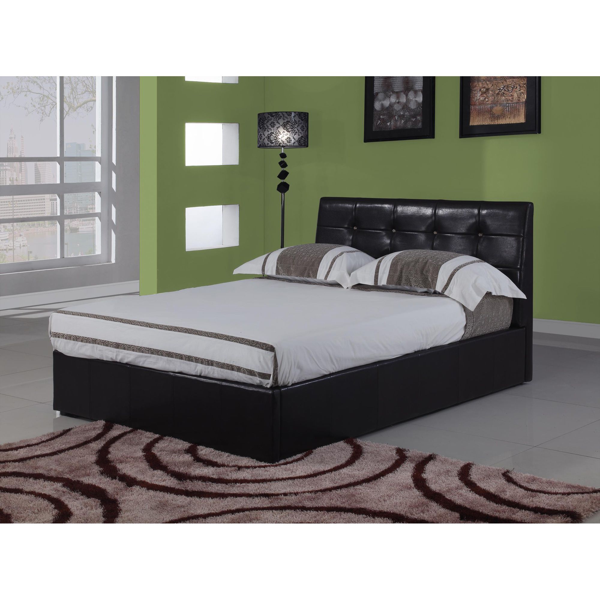 Interiors 2 suit Modena Bedframe - Black - Double at Tesco Direct