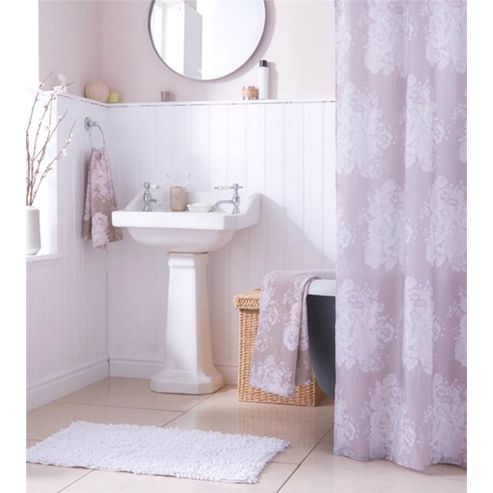 Image of Catherine Lansfield Home Versaille Shower Curtain Multi Coloured