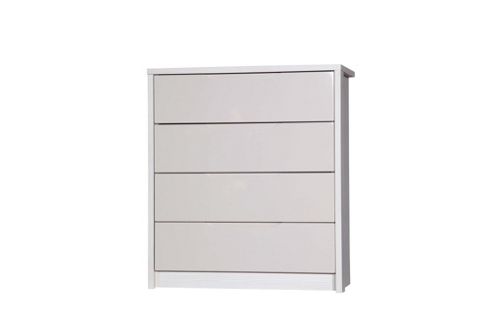 Image of Alto Furniture Avola 4 Drawer Chest - White Avola Carcass With Sand Gloss