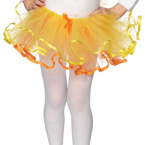 Image of Reversible Orange And Yellow Tutu - Child Costume 4-8 Years