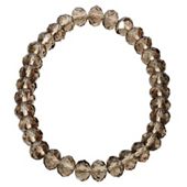 Grey Glass Bead Stretch Bracelet