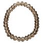Grey Glass Bead Stretch Bracelet