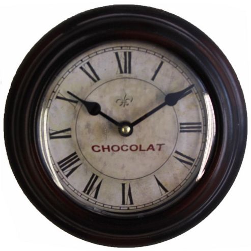 Image of Wicker Valley Chocolat Wall Clock - 20 Cm