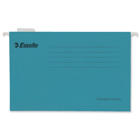 Image of Esselte Pendaflex Suspension File Kraft V-base 15mm Square 30mm Foolscap Blue Ref 90334 [pack 25]