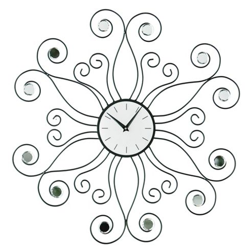 Image of Premier Housewares Symbia Wall Clock With Clear Diamante
