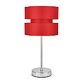 with table Stick tesco Lamp  Chrome Shade christmas Table in Touch Red Pinto runner