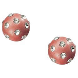 Silver Pink Lunar Earrings