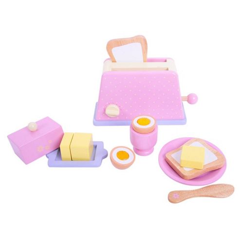 Image of Bigjigs Toys Bj395 Wooden Play Food Candy Floss Breakfast Set