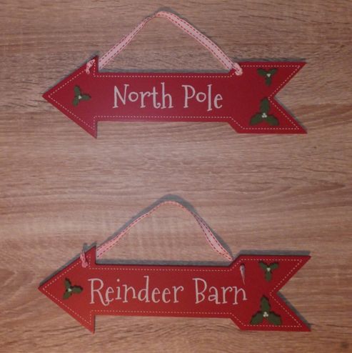 Image of Santa's Grotto And Elf Workshop Christmas Signs