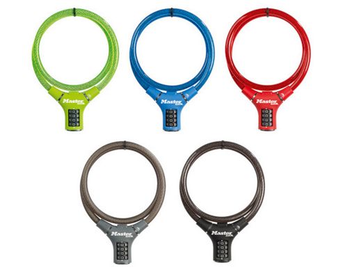 Image of Master Lock Street Quantum Braided Steel Cable 90cm X 12mm Red