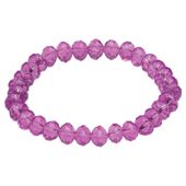 Light Purple Glass Bead Stretch Bracelet