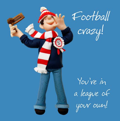 Image of Holy Mackerel Greeting Card - Football Crazy Birthday, Anniversary Card