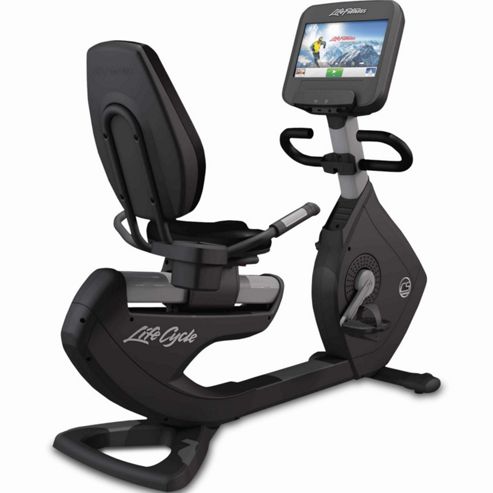 Image of Life Fitness Platinum Club Discover Se Recumbent Lifecycle Wifi - Arctic Silver