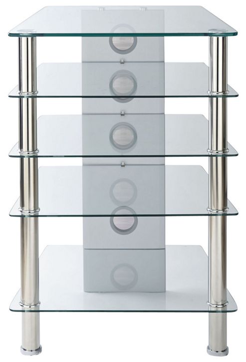 Image of Mmt 5 Shelf Premium Clear Glass Hifi Stand