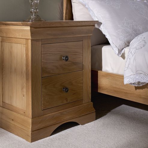 Image of Home Zone Worthing 2 Drawer Bedside Table