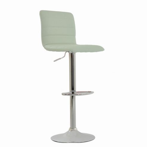 Image of Horizon White Faux Leather Bar Stool