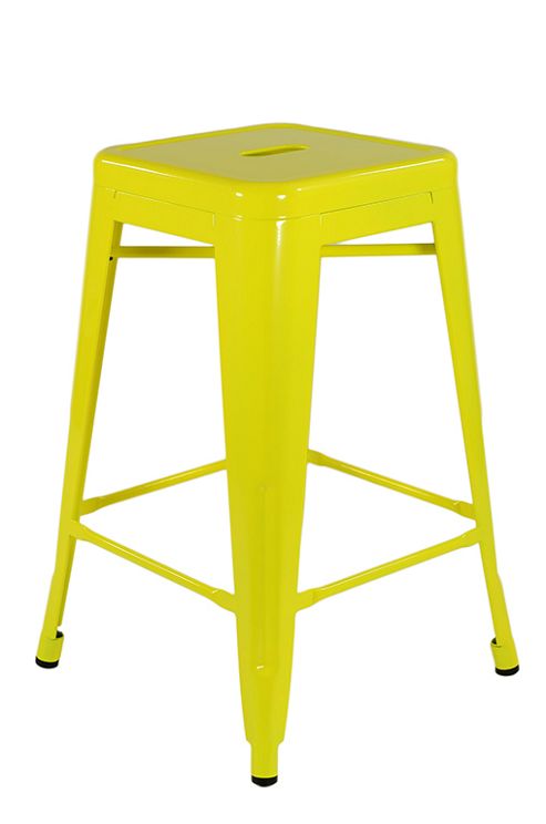Image of Xavier Pauchard Low Yellow Tolix Style Stool