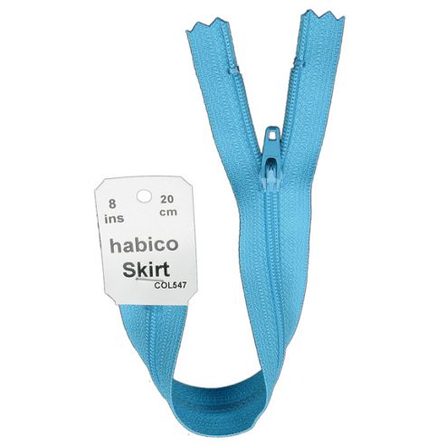 Image of Skirt Zip - 20cm - Turquoise