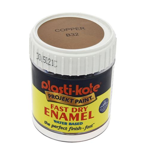 Image of Plasti-kote Brush On Water Based Enamel - Copper 59ml