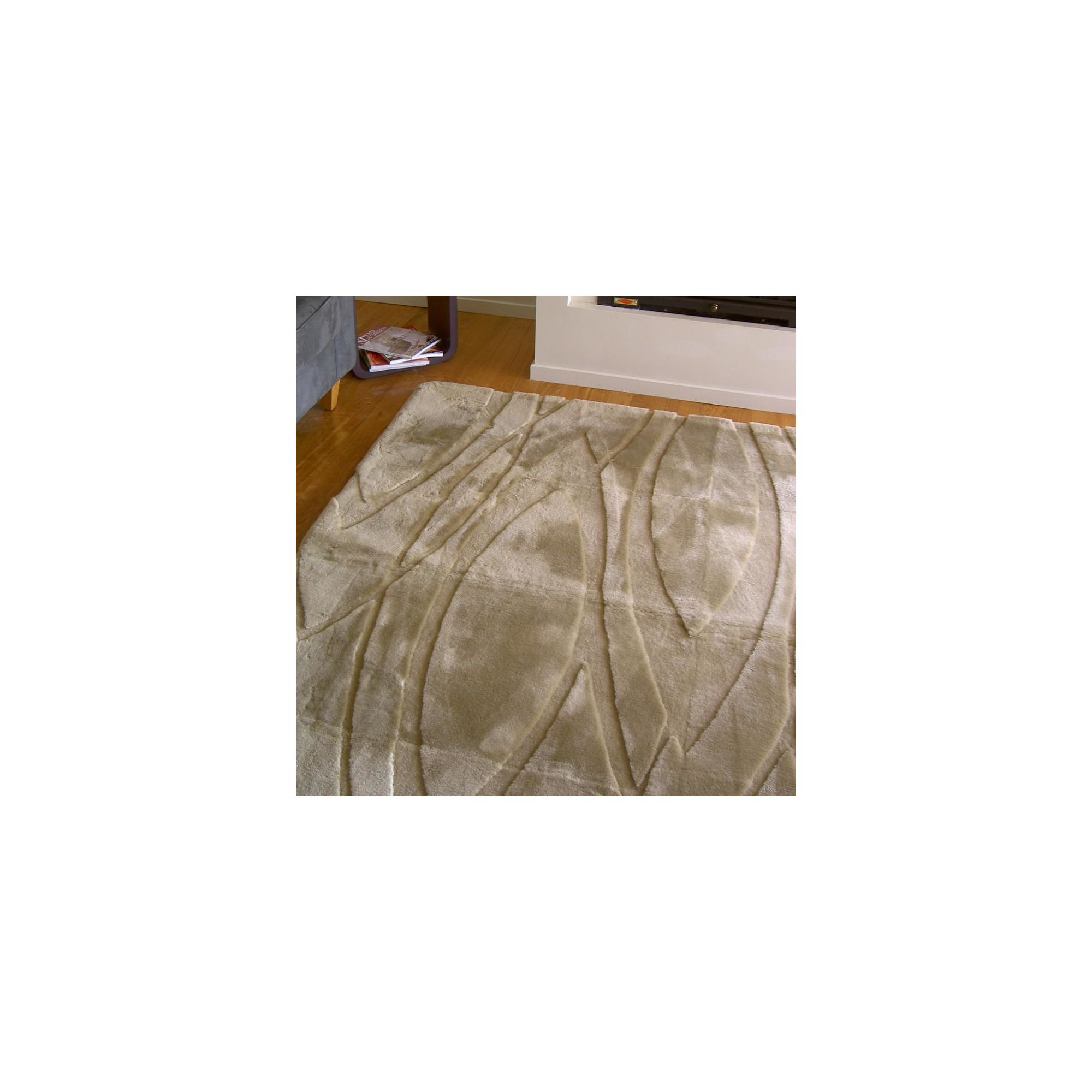 Bowron Sheepskin Shortwool Design Curves Rug - 350cm H x 250cm W x 1cm D at Tesco Direct