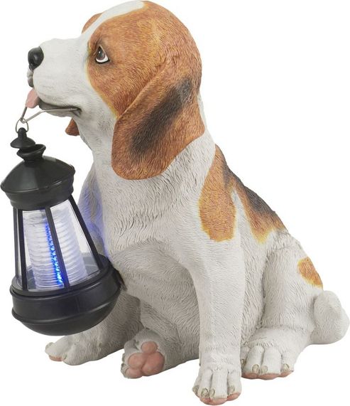 Image of Home Essence 1 Light Outdoor Solar Dog With Lantern Light