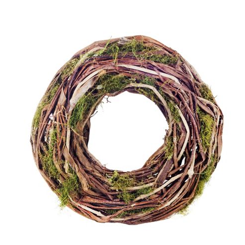 Image of Two Tone Natural Vine & Artificial Moss Christmas Wreath