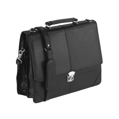 Image of Falcon 2584 Synthetic Leather Flapover Briefcase