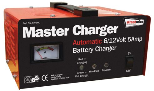 Image of 6/12v 5 Amp Metal Case Battery Charger