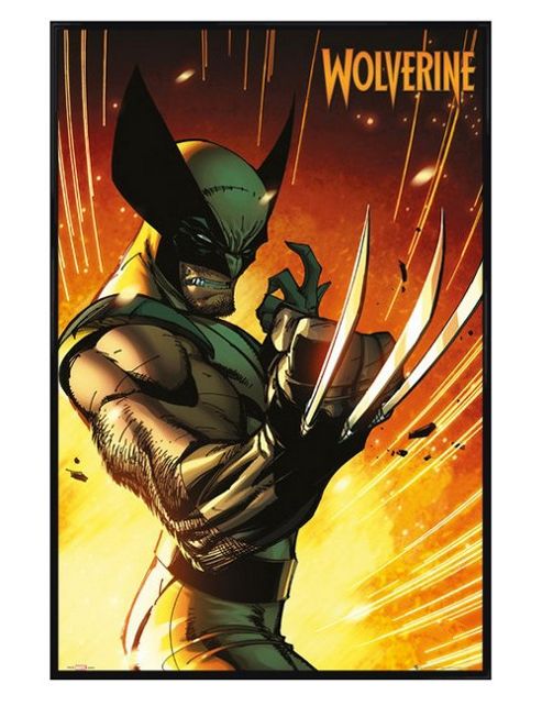 Image of Gloss Black Framed Marvel Comics Extreme Wolverine Poster