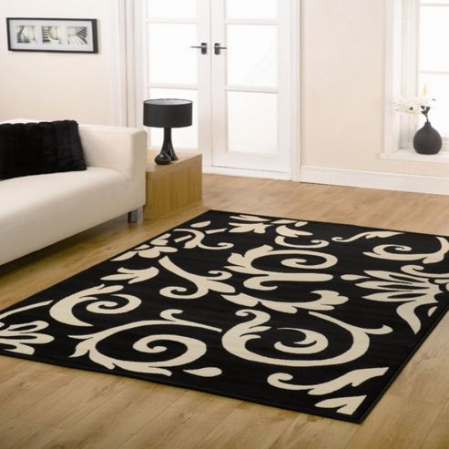Image of Retro Classics 8033 Black/ivory 80x150 Cm Rug