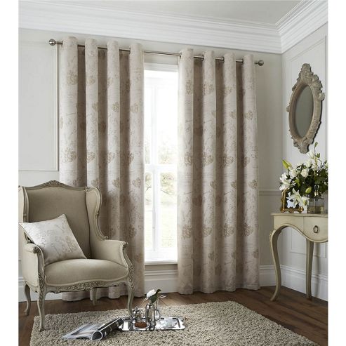 Image of Catherine Lansfield Les Sites De Paris Curtains 90x90 - Natural