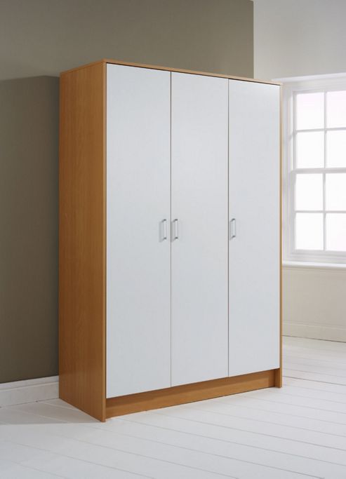 Image of Elements Halden 3 Door Wardrobe - White