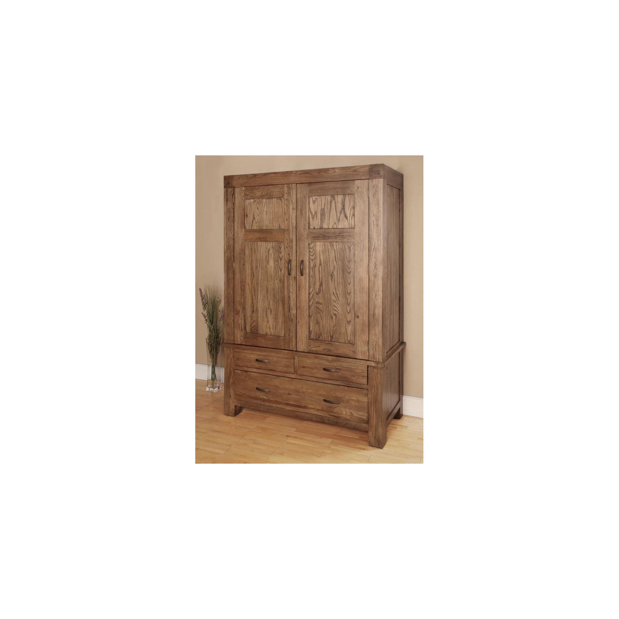 Hawkshead Santana Double Wardrobe in Rich Patina at Tescos Direct