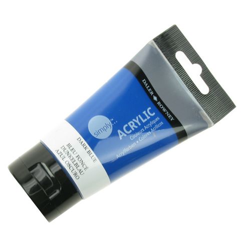 Image of Daler Simply Acrylic Dark Blue 75ml