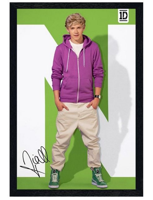 Image of Black Wooden Framed One Direction Young Niall Horan Poster