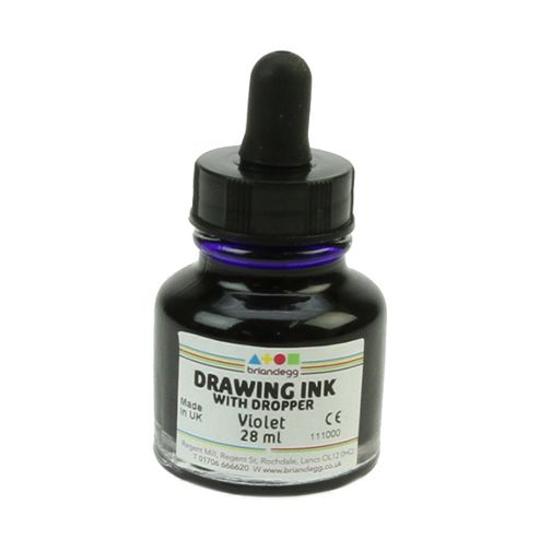 Image of Drawing Ink Violet 28 Ml Dropper Top