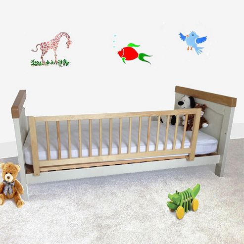 Image of Safetots Wooden Bed Rail Natural