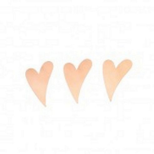 Image of Copper Blank Heart 34x25mm No Hole 3pcs